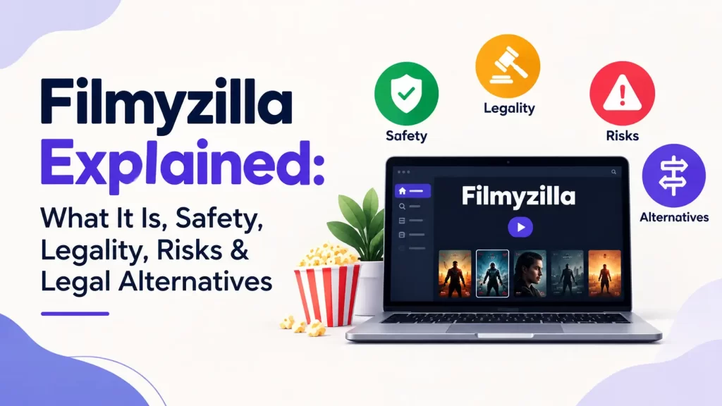 Filmyzilla explained with safety, legality, risks, and legal alternatives
