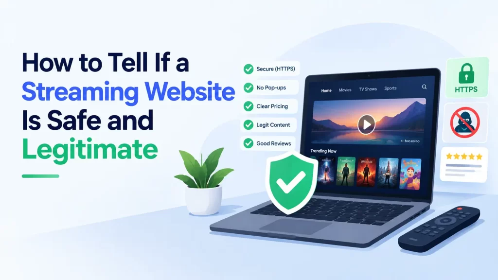 How to tell if a streaming website is safe and legitimate using security and trust indicators
