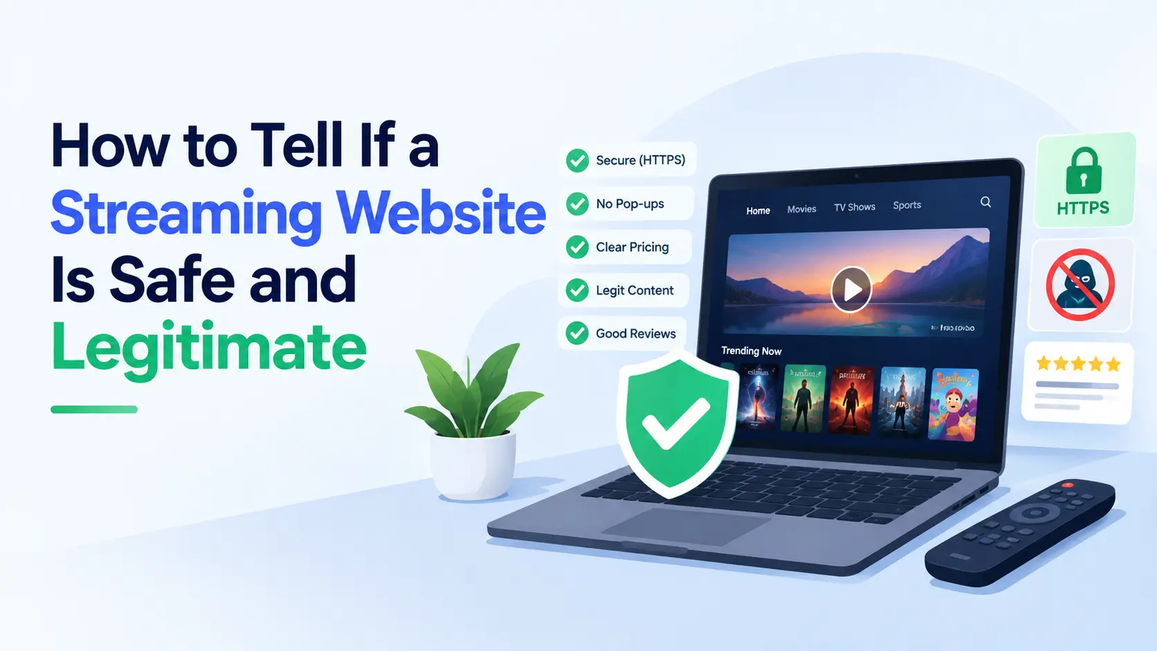 How to tell if a streaming website is safe and legitimate using security and trust indicators